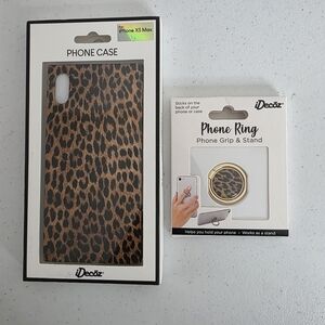 Iphone XS Max Phone Case and Phone Grip and Stand Animal Print NEW